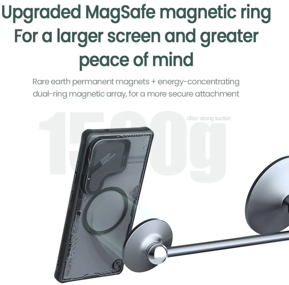 Nillkin IceBlade Prop Samsung Galaxy S25 Ultra Hoesje MagSafe / Qi2 Groen afbeelding 14