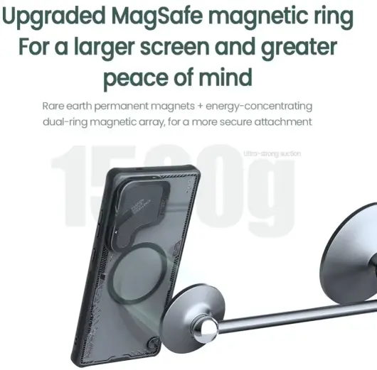 Nillkin IceBlade Prop Samsung Galaxy S25 Ultra Hoesje MagSafe / Qi2 Groen afbeelding 14