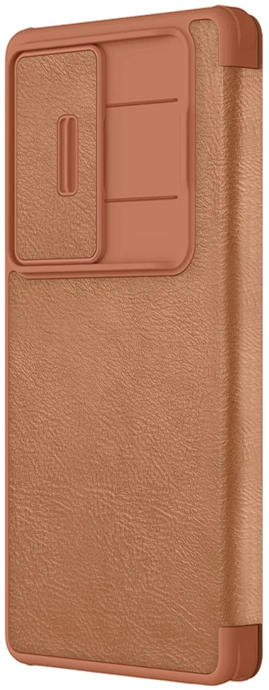 Nillkin Qin Pro Samsung Galaxy S25 Ultra Hoesje Book Case Camera Slider Bruin afbeelding 3
