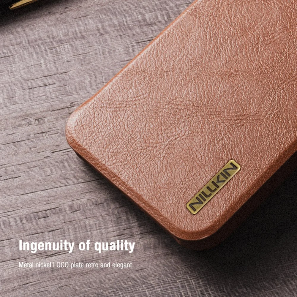 Nillkin Qin Pro Samsung Galaxy S25 Ultra Hoesje Book Case Camera Slider Bruin afbeelding 9