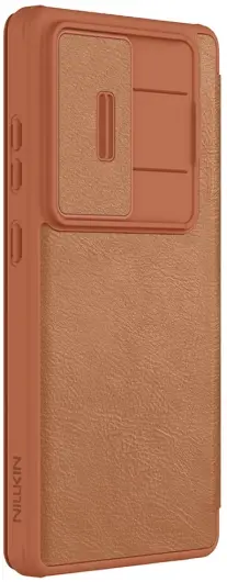 Nillkin Qin Pro Samsung Galaxy S25 Ultra Hoesje Book Case Camera Slider Bruin afbeelding 12