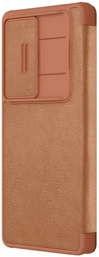 Nillkin Qin Pro Samsung Galaxy S25 Ultra Hoesje Book Case Camera Slider Bruin afbeelding 3