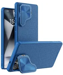 Nillkin CamShield Prop Samsung Galaxy S25 Ultra Hoesje MagSafe / Qi2 Blauw