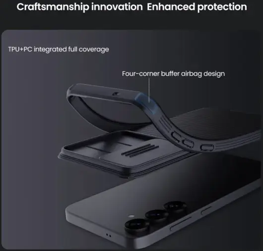 Nillkin CamShield Samsung Galaxy S25 Hoesje met Camera Slider Back Cover Groen afbeelding 9