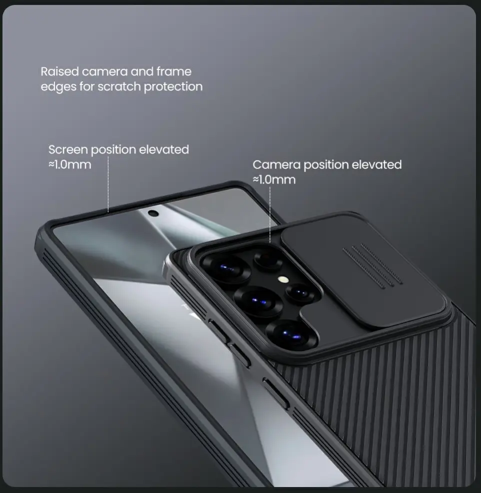 Nillkin CamShield Samsung Galaxy S25 Ultra Hoesje Camera Slider Back Cover Zwart afbeelding 9