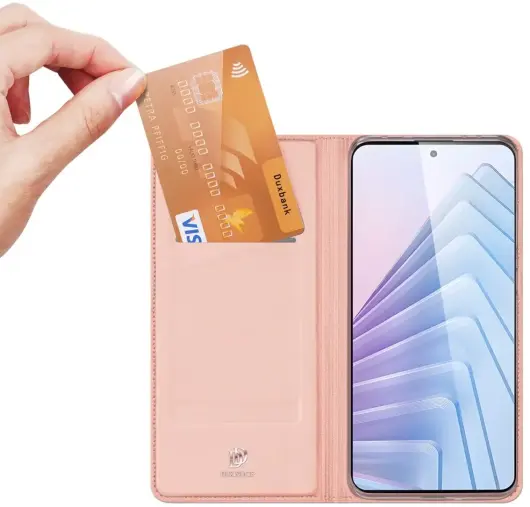Dux Ducis Skin Pro Xiaomi Redmi Note 14 5G Hoesje Portemonnee Book Case Roze afbeelding 2