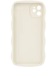 HappyCase Wavy Apple iPhone 12 Hoesje TPU Back Cover Beige