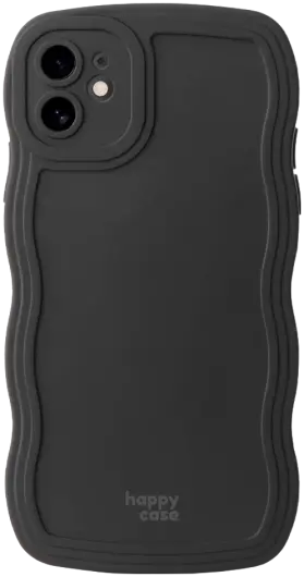 HappyCase Wavy Apple iPhone 11 Hoesje TPU Back Cover Zwart afbeelding 1