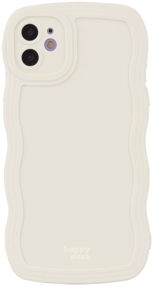 HappyCase Wavy Apple iPhone 11 Hoesje TPU Back Cover Beige afbeelding 1