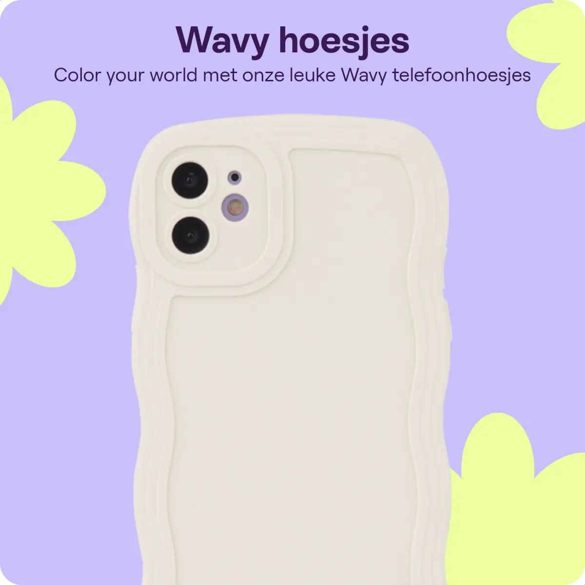 HappyCase Wavy Apple iPhone 11 Hoesje TPU Back Cover Beige afbeelding 4