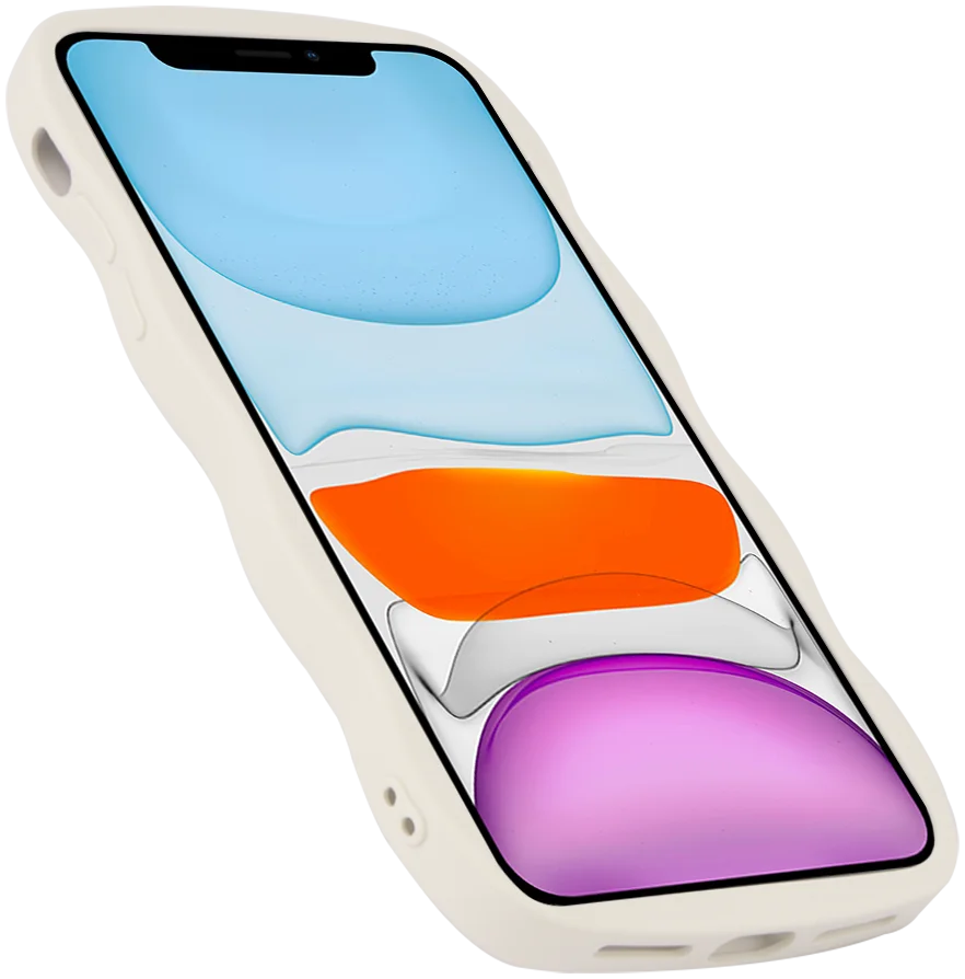 HappyCase Wavy Apple iPhone 11 Hoesje TPU Back Cover Beige afbeelding 13