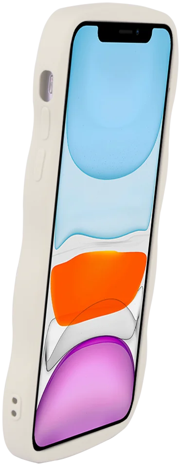 HappyCase Wavy Apple iPhone 11 Hoesje TPU Back Cover Beige afbeelding 14