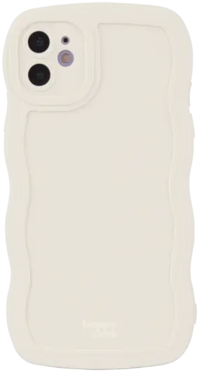 HappyCase Wavy Apple iPhone 11 Hoesje TPU Back Cover Beige afbeelding 1