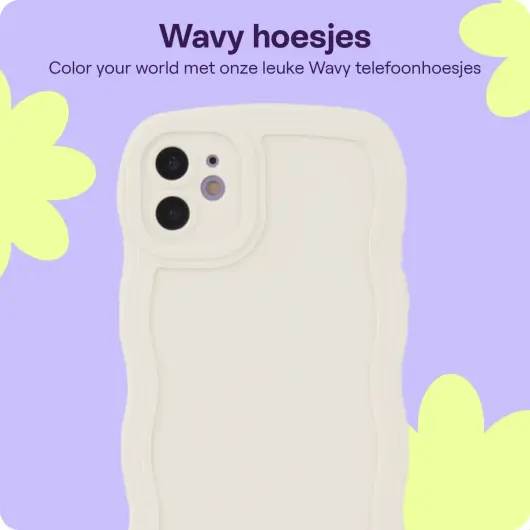 HappyCase Wavy Apple iPhone 11 Hoesje TPU Back Cover Beige afbeelding 4