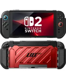 SUPCASE UB Pro Nintendo Switch 2 Hoesje Schokbestendig - Afneembare Joycon Rood afbeelding