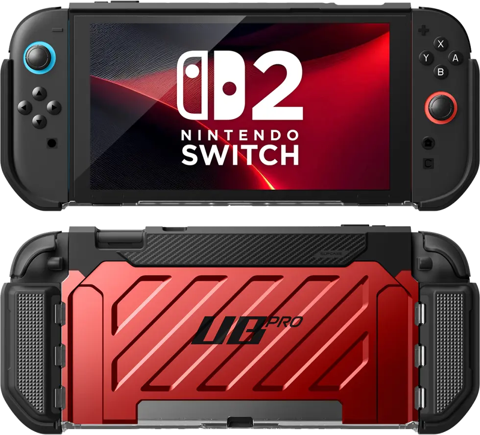 SUPCASE UB Pro Nintendo Switch 2 Hoesje Schokbestendig - Afneembare Joycon Rood afbeelding 1