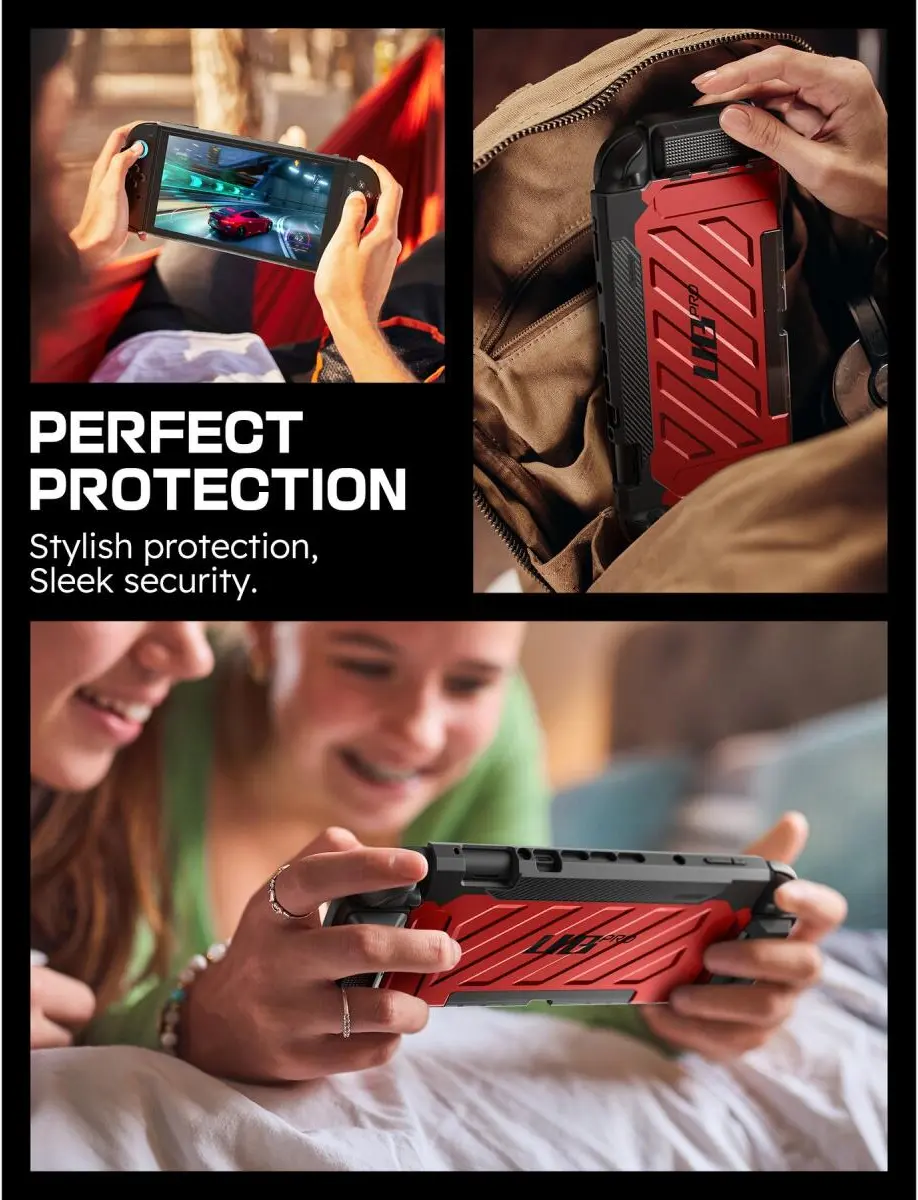 SUPCASE UB Pro Nintendo Switch 2 Hoesje Schokbestendig - Afneembare Joycon Rood afbeelding 9