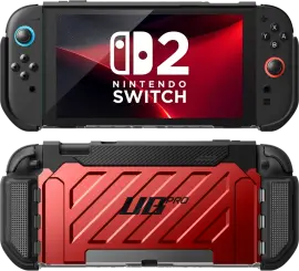 SUPCASE UB Pro Nintendo Switch 2 Hoesje Schokbestendig - Afneembare Joycon Rood