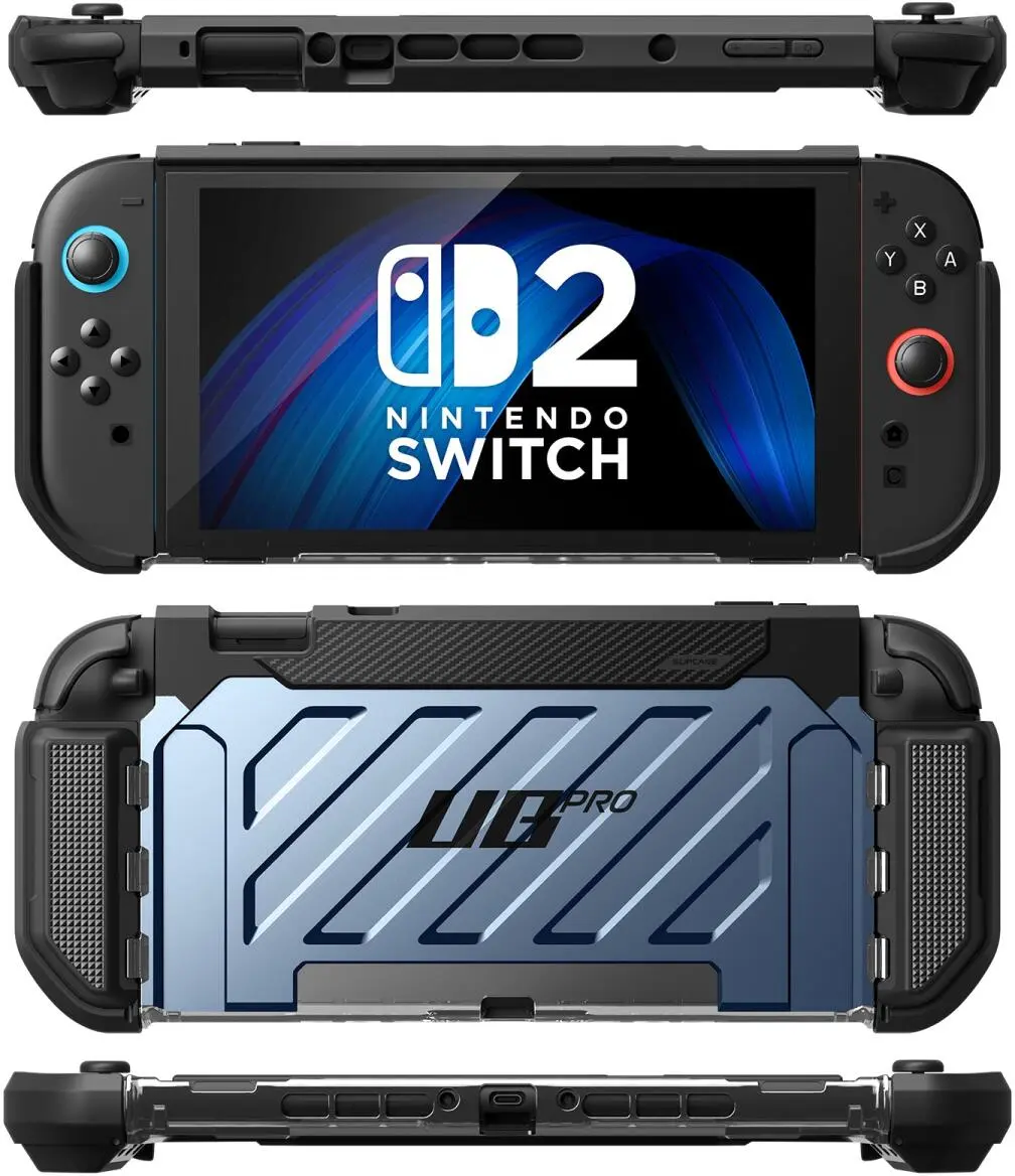 SUPCASE UB Pro Nintendo Switch 2 Hoesje Schokbestendig - Afneembare Joycon Blauw afbeelding 11