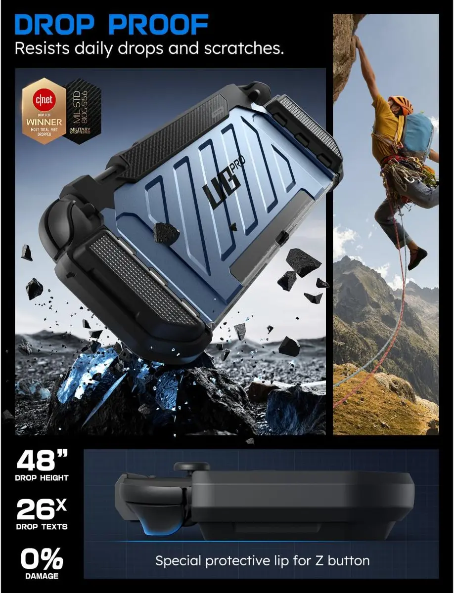 SUPCASE UB Pro Nintendo Switch 2 Hoesje Schokbestendig - Afneembare Joycon Blauw afbeelding 7