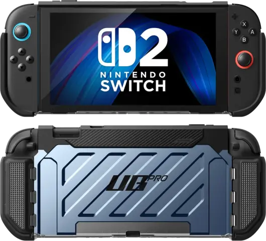 SUPCASE UB Pro Nintendo Switch 2 Hoesje Schokbestendig - Afneembare Joycon Blauw afbeelding 1