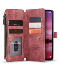 CaseMe C30 Samsung Galaxy S25 Hoesje Pasjeshouder Book Case Rood