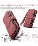 CaseMe C30 Samsung Galaxy S25 Hoesje Pasjeshouder Book Case Rood