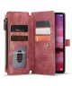 CaseMe C30 Samsung Galaxy S25 Hoesje Pasjeshouder Book Case Rood