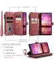 CaseMe C30 Samsung Galaxy S25 Hoesje Pasjeshouder Book Case Rood