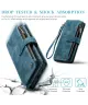 CaseMe C30 Samsung Galaxy S25 Hoesje Pasjeshouder Book Case Blauw