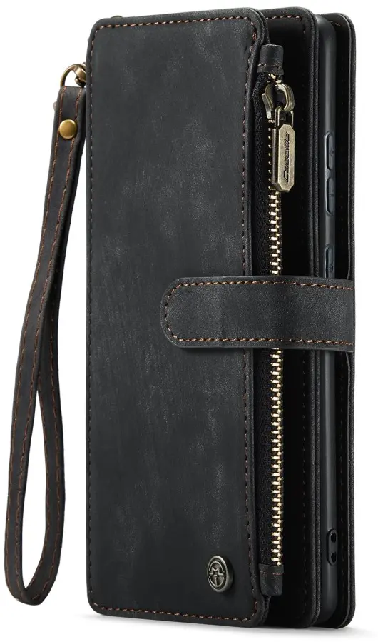 CaseMe C30 Samsung Galaxy S25 Plus Hoesje Pasjeshouder Book Case Zwart afbeelding 2