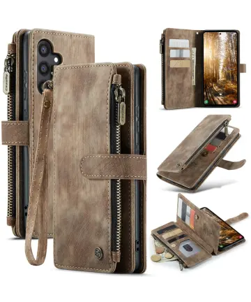 CaseMe C30 Samsung Galaxy S25 Plus Hoesje Pasjeshouder Book Case Bruin Hoesjes