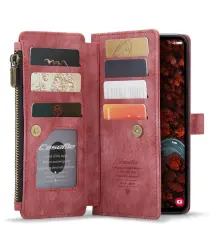 CaseMe C30 Samsung Galaxy S25 Plus Hoesje Pasjeshouder Book Case Rood