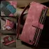 CaseMe C30 Samsung Galaxy S25 Plus Hoesje Pasjeshouder Book Case Rood afbeelding 9