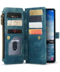 CaseMe C30 Samsung Galaxy S25 Plus Hoesje Pasjeshouder Book Case Blauw