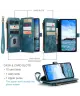 CaseMe C30 Samsung Galaxy S25 Plus Hoesje Pasjeshouder Book Case Blauw