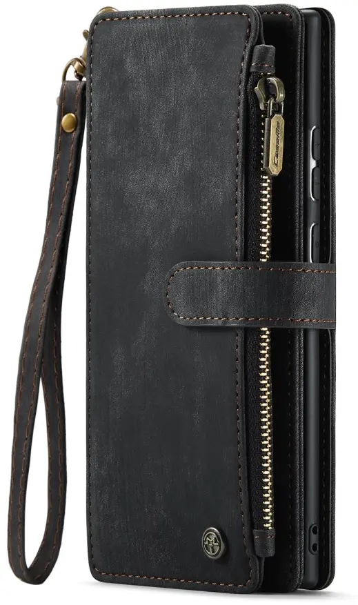 CaseMe C30 Samsung Galaxy S25 Ultra Hoesje Pasjeshouder Book Case Zwart afbeelding 2