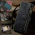 CaseMe C30 Samsung Galaxy S25 Ultra Hoesje Pasjeshouder Book Case Zwart afbeelding 9