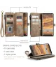 CaseMe C30 Samsung Galaxy S25 Ultra Hoesje Pasjeshouder Book Case Bruin