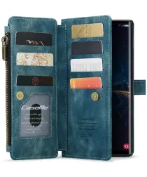 CaseMe C30 Samsung Galaxy S25 Ultra Hoesje Pasjeshouder Book Case Blauw