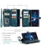 CaseMe C30 Samsung Galaxy S25 Ultra Hoesje Pasjeshouder Book Case Blauw