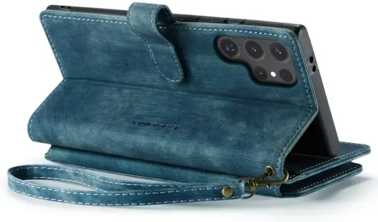 CaseMe C30 Samsung Galaxy S25 Ultra Hoesje Pasjeshouder Book Case Blauw afbeelding 12