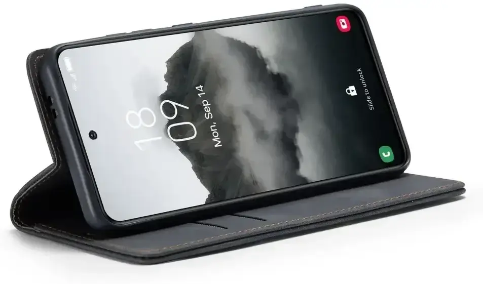 CaseMe 013 Samsung Galaxy S25 Plus Hoesje Book Case met Standaard Zwart afbeelding 4