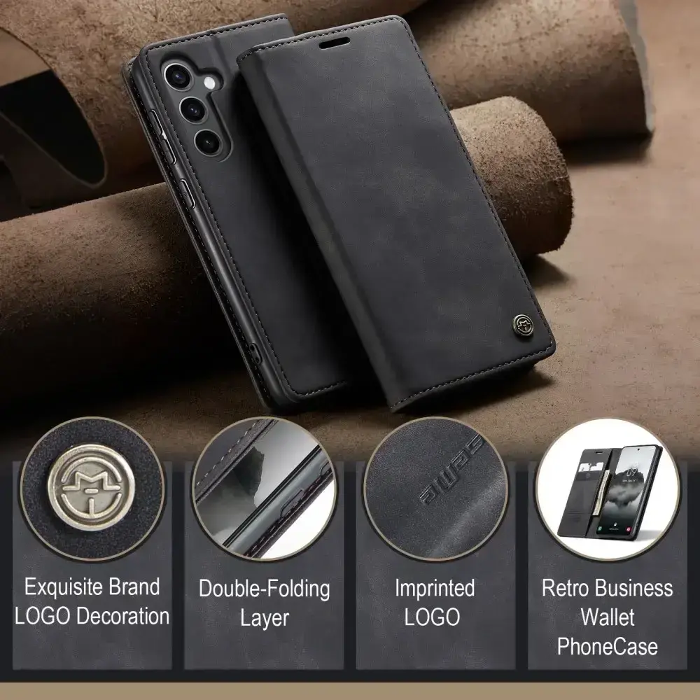 CaseMe 013 Samsung Galaxy S25 Plus Hoesje Book Case met Standaard Zwart afbeelding 9