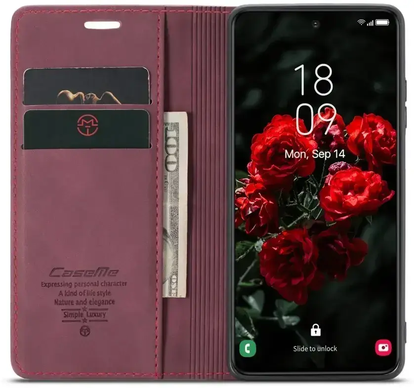 CaseMe 013 Samsung Galaxy S25 Plus Hoesje Book Case met Standaard Rood afbeelding 1