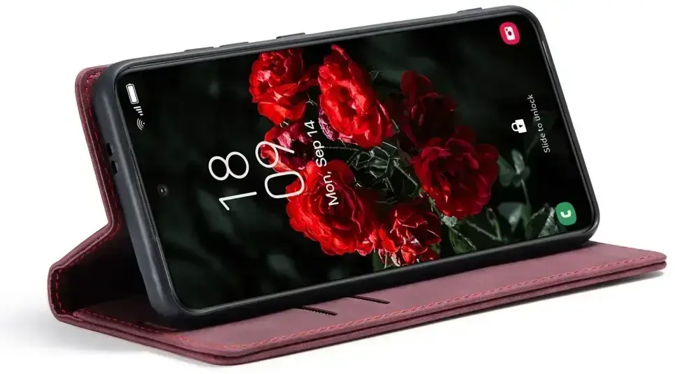 CaseMe 013 Samsung Galaxy S25 Plus Hoesje Book Case met Standaard Rood afbeelding 4