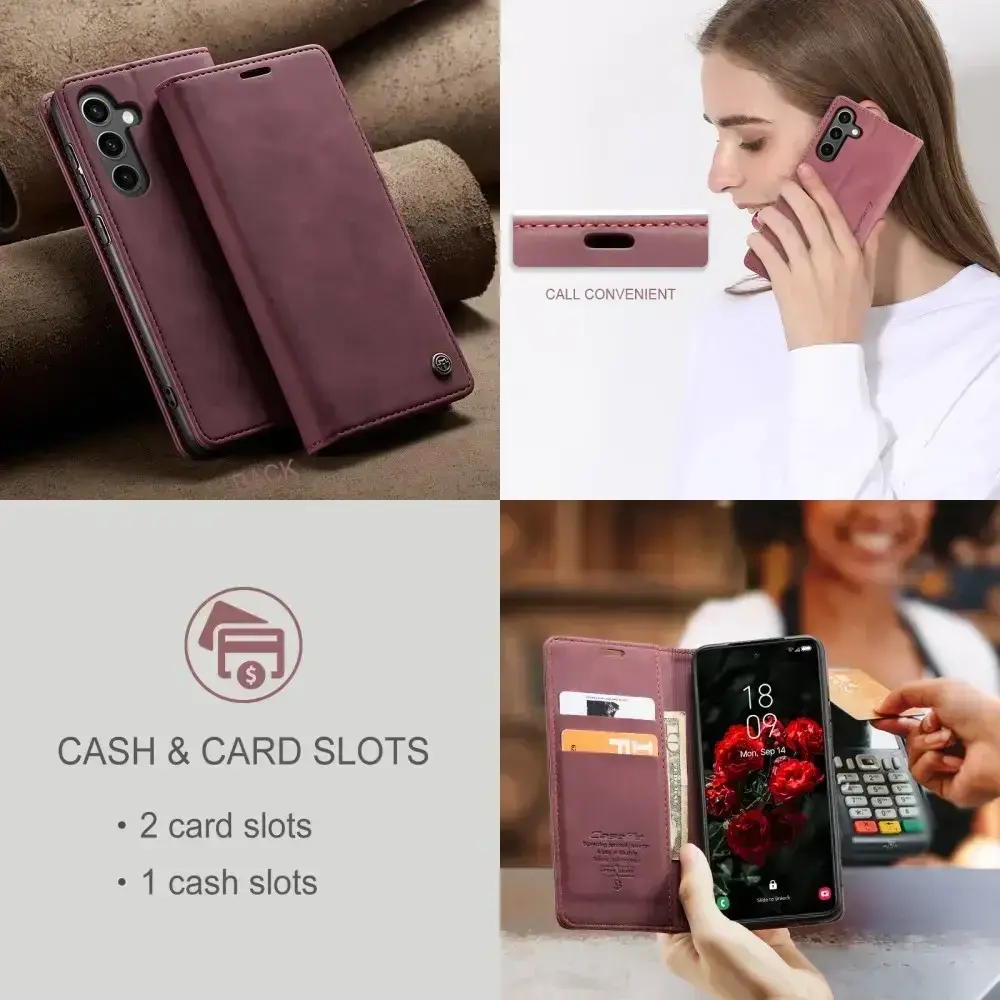 CaseMe 013 Samsung Galaxy S25 Plus Hoesje Book Case met Standaard Rood afbeelding 8