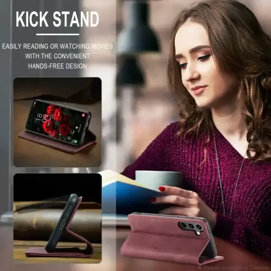 CaseMe 013 Samsung Galaxy S25 Plus Hoesje Book Case met Standaard Rood afbeelding 5