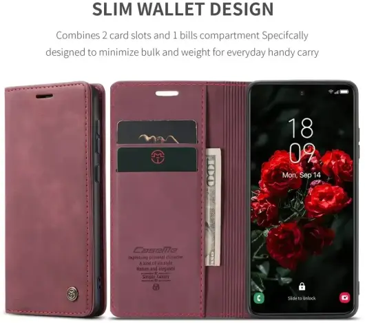 CaseMe 013 Samsung Galaxy S25 Plus Hoesje Book Case met Standaard Rood afbeelding 6
