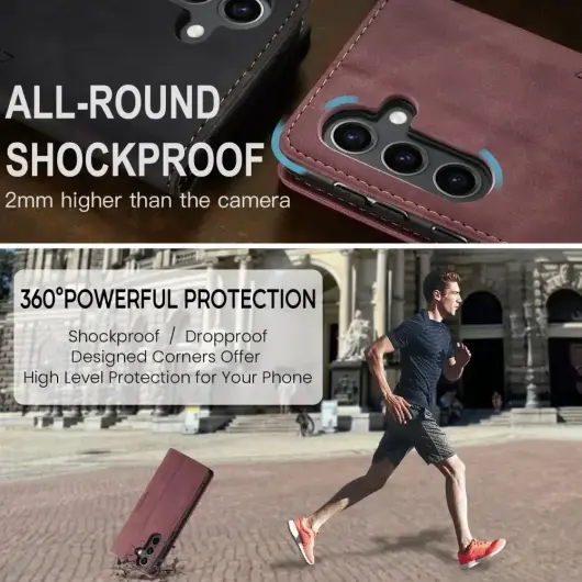 CaseMe 013 Samsung Galaxy S25 Plus Hoesje Book Case met Standaard Rood afbeelding 7